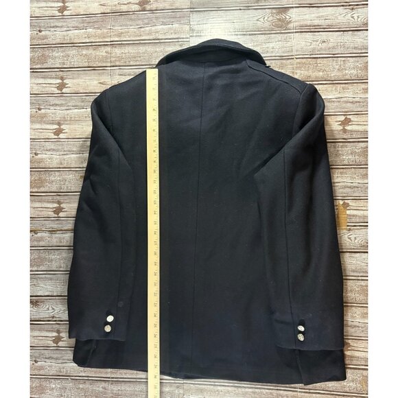 NYPD Pea Coat Double-Breasted Heavy Wool coat size 42 navy blue - Picture 8 of 8